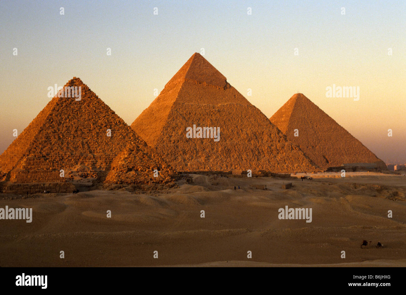 Egypt, Old Kingdom, Pyramids at Giza Stock Photo