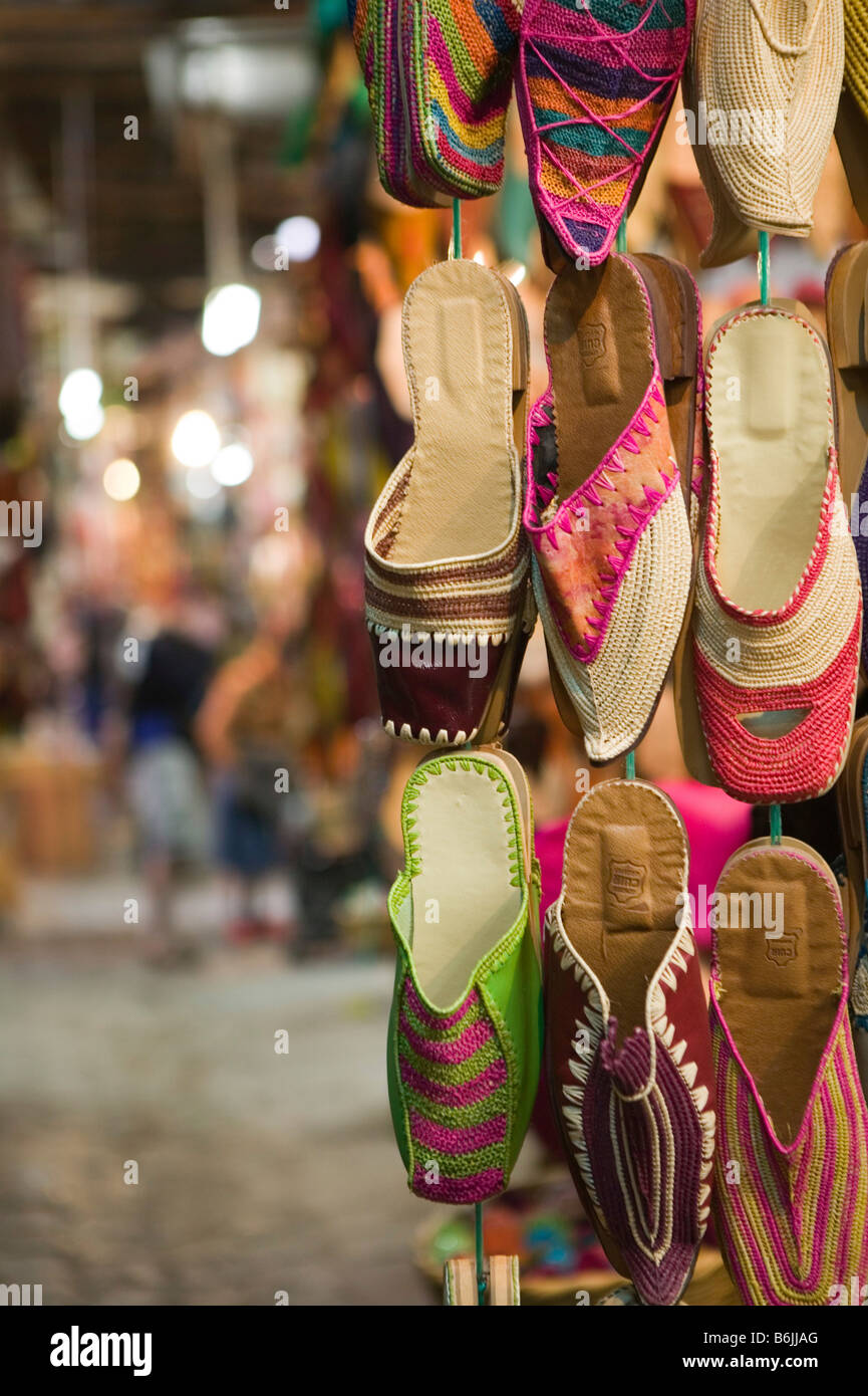 MOROCCO, MARRAKECH: The Souqs of Marrakech (Markets) Babouches (Slippers at  the Slipper Souk Stock Photo - Alamy