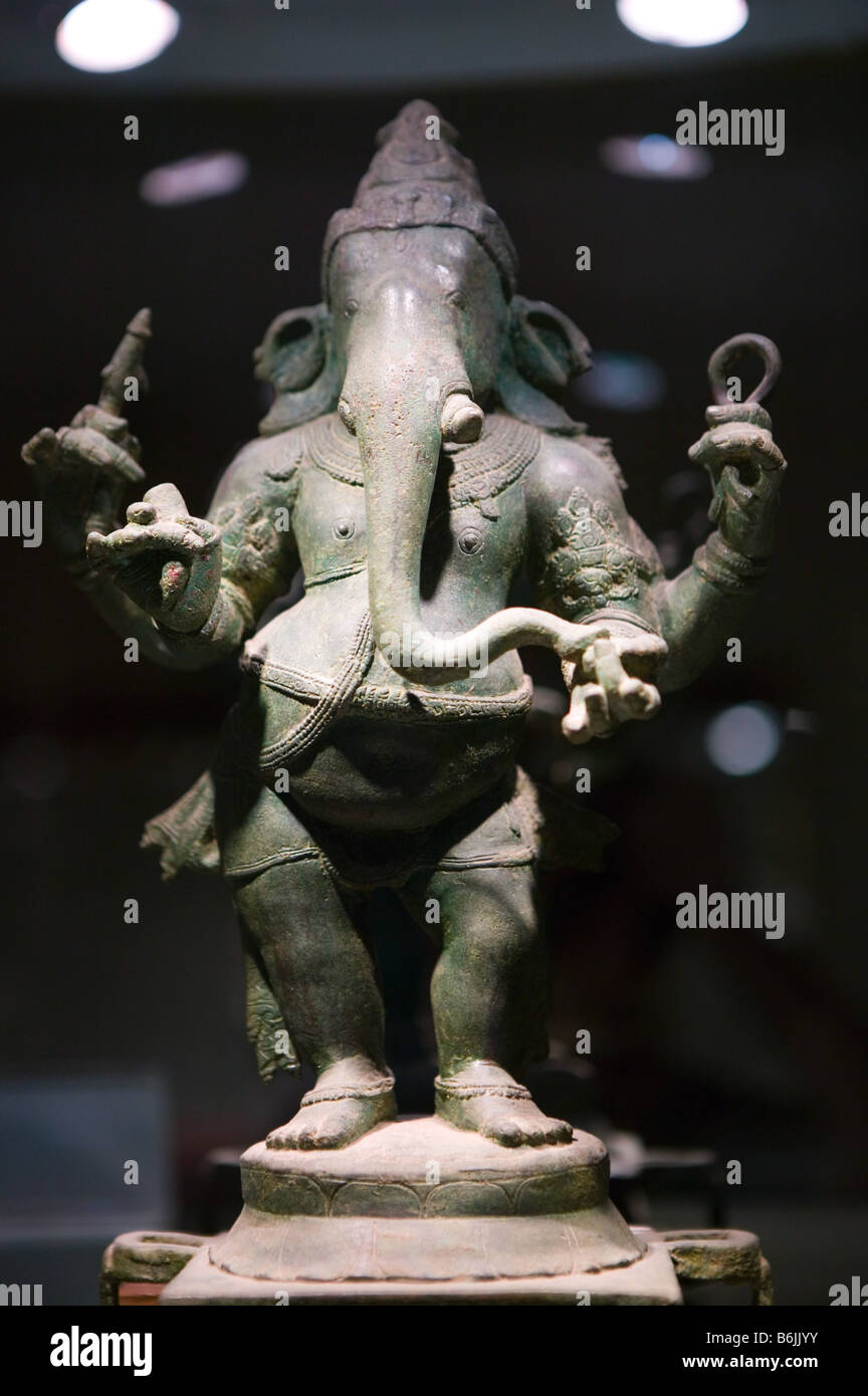 INDIA, Tamil Nadu, Chennai: Government Museum, Indian Religious sculpture, Ganesh Stock Photo