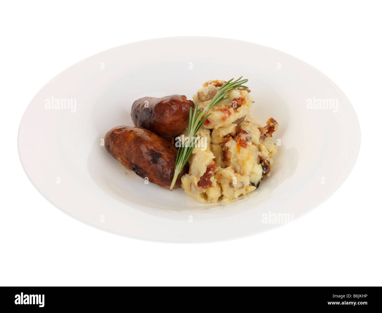 Italian Style Pork Sausage And Mashed Potatoes With Herb Seasoning