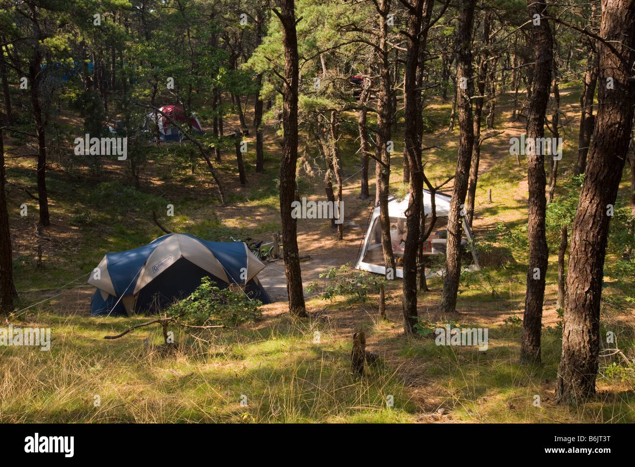 Tents in a kettlehole at the North of Highland Campground at the Cape