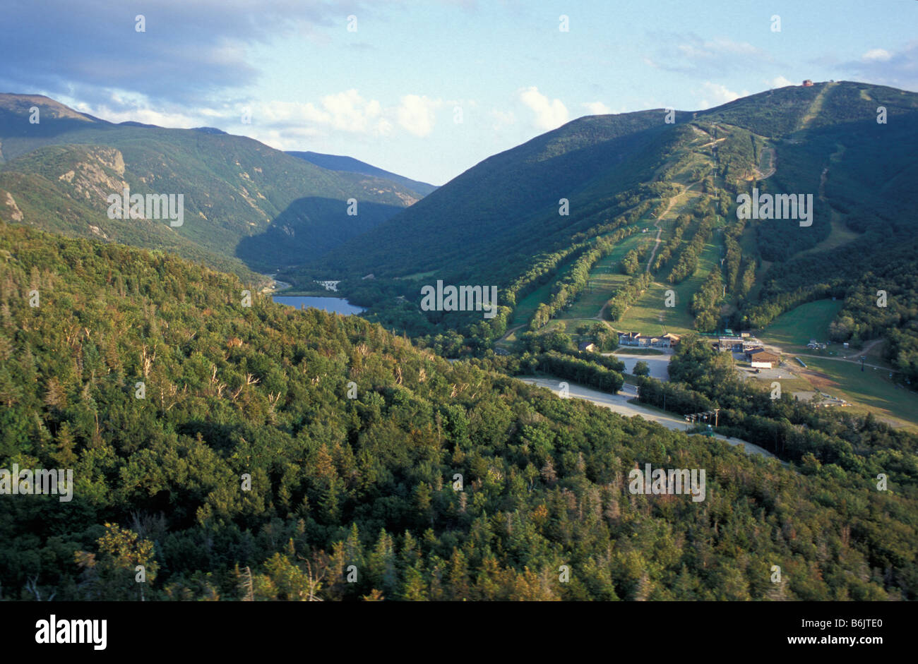 Franconia Notch State Park. View from Bald Mountain of Cannon Mounain