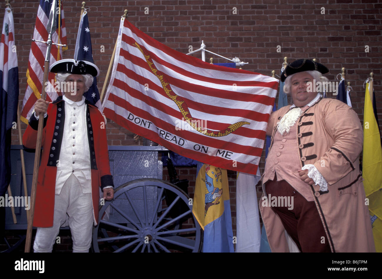 USA, Philadelphia, Pennsylvania Patriot re-enactors Stock Photo