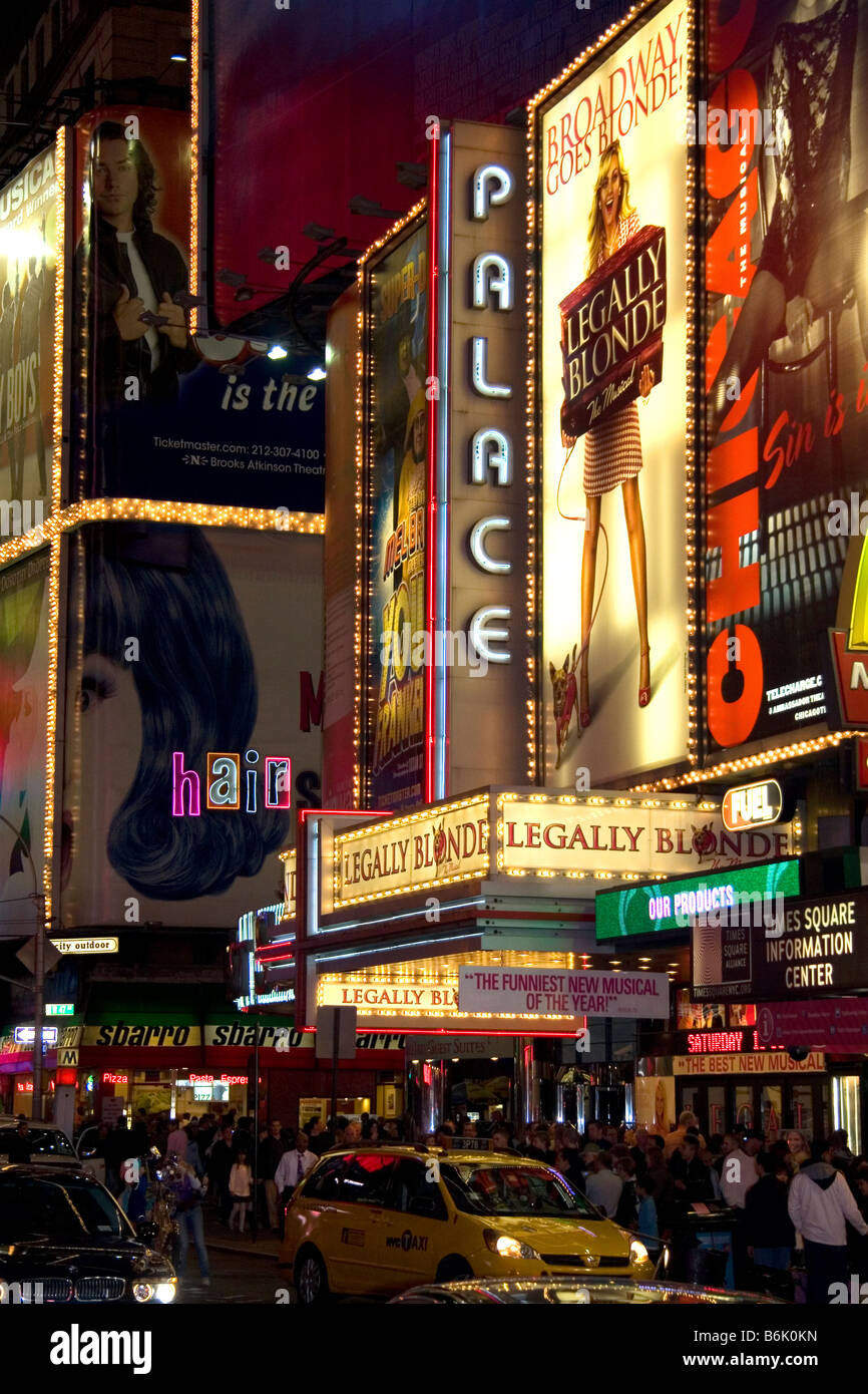 The Palace Theatre on Broadway in Manhattan New York City New York USA Stock Photo