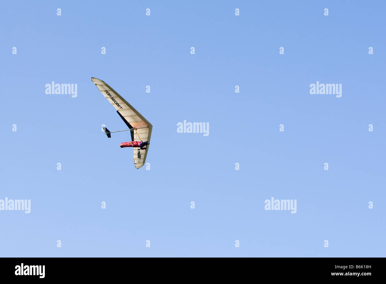 Hang gliding South Downs East Sussex UK winter Stock Photo