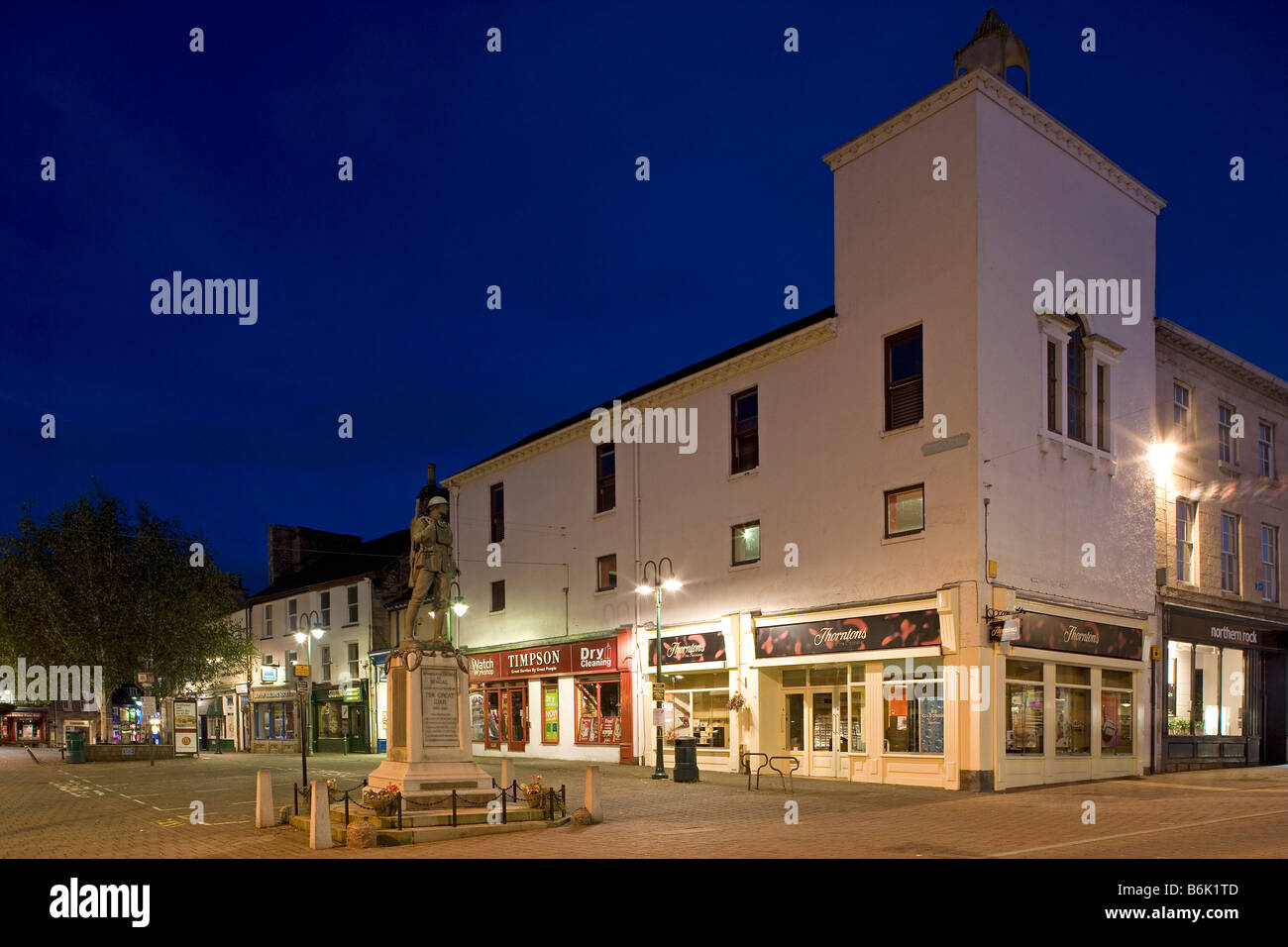 Kendal Stricklandgate typical buildings Lake District Cumbria UK Stock
