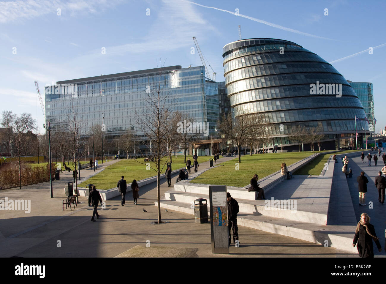 London "City Hall" and Potters Field London GB UK Stock Photo Alamy