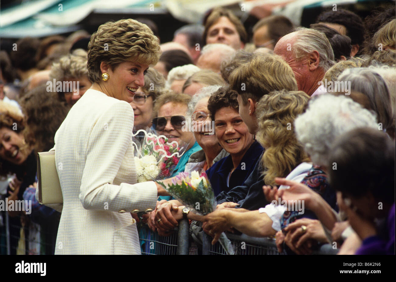 Princess Diana Walkabout Stock Photo