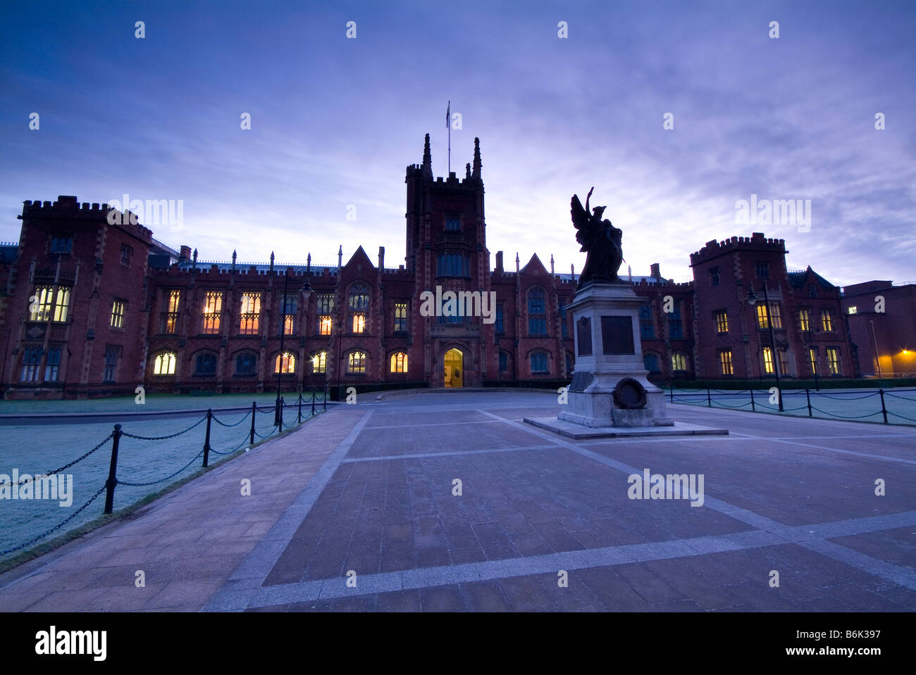 Landscape image of Queens University Belfast Northern Ireland Stock Photo