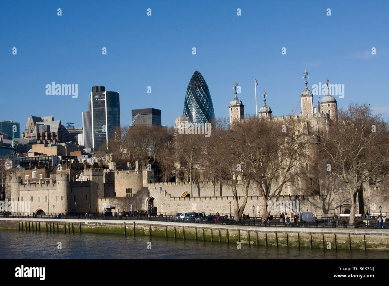 'Tower of London' and the Gerkin London GB UK Stock Photo