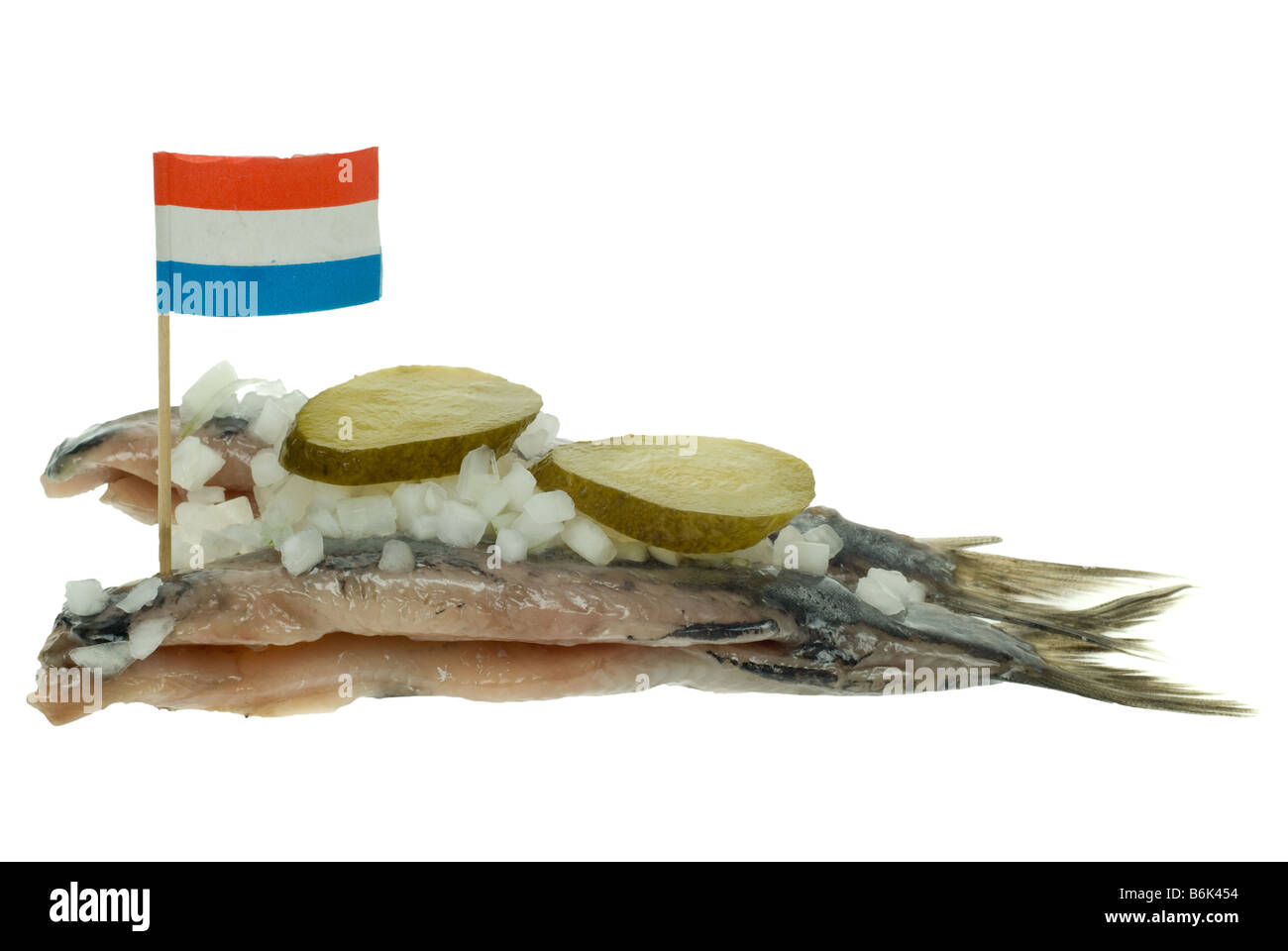 dutch herring isolated on white background Stock Photo Alamy