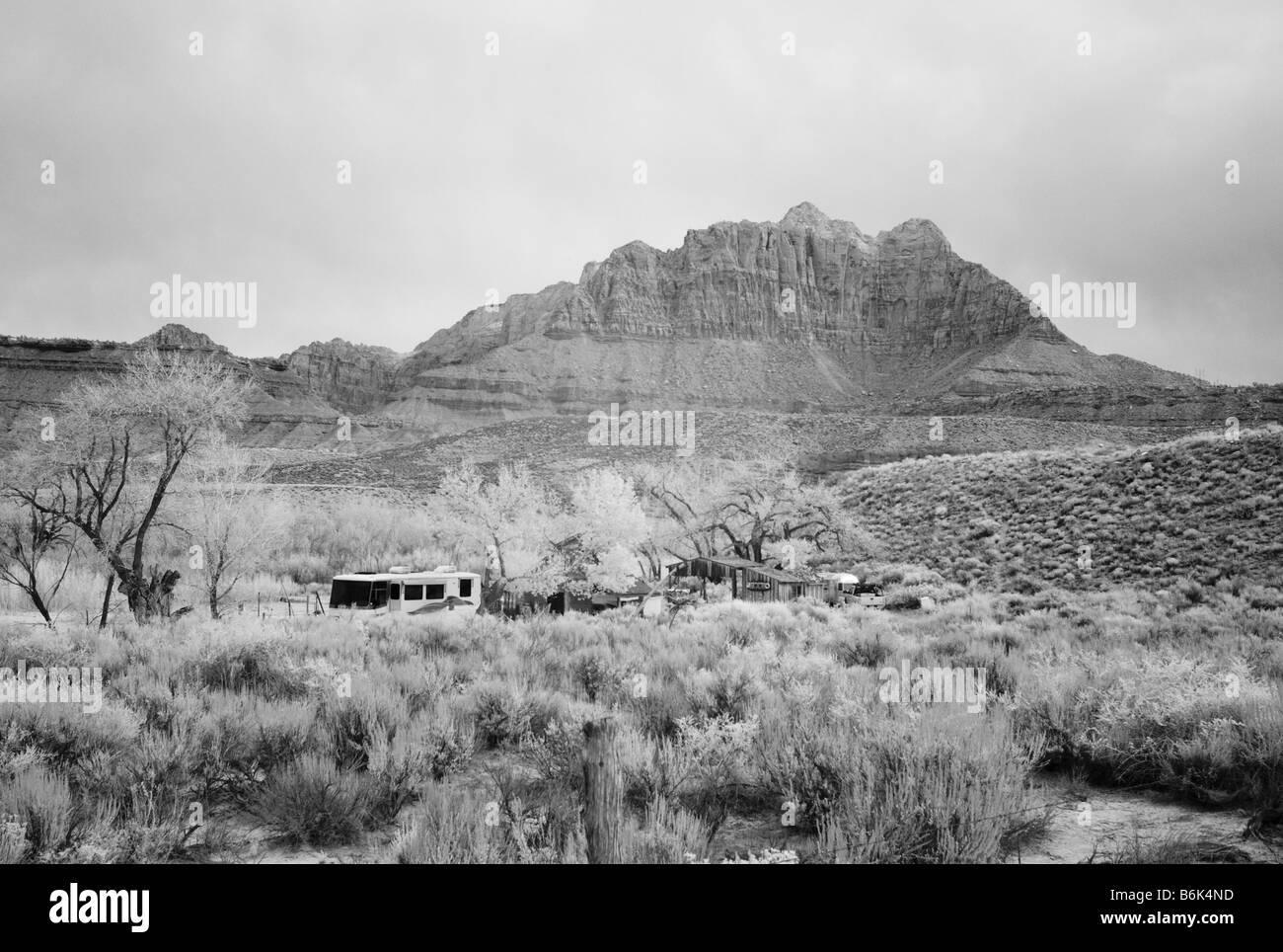 Grafton Cemetery Grafton Ghost Town Utah USA Near Zion National Park Stock Photo