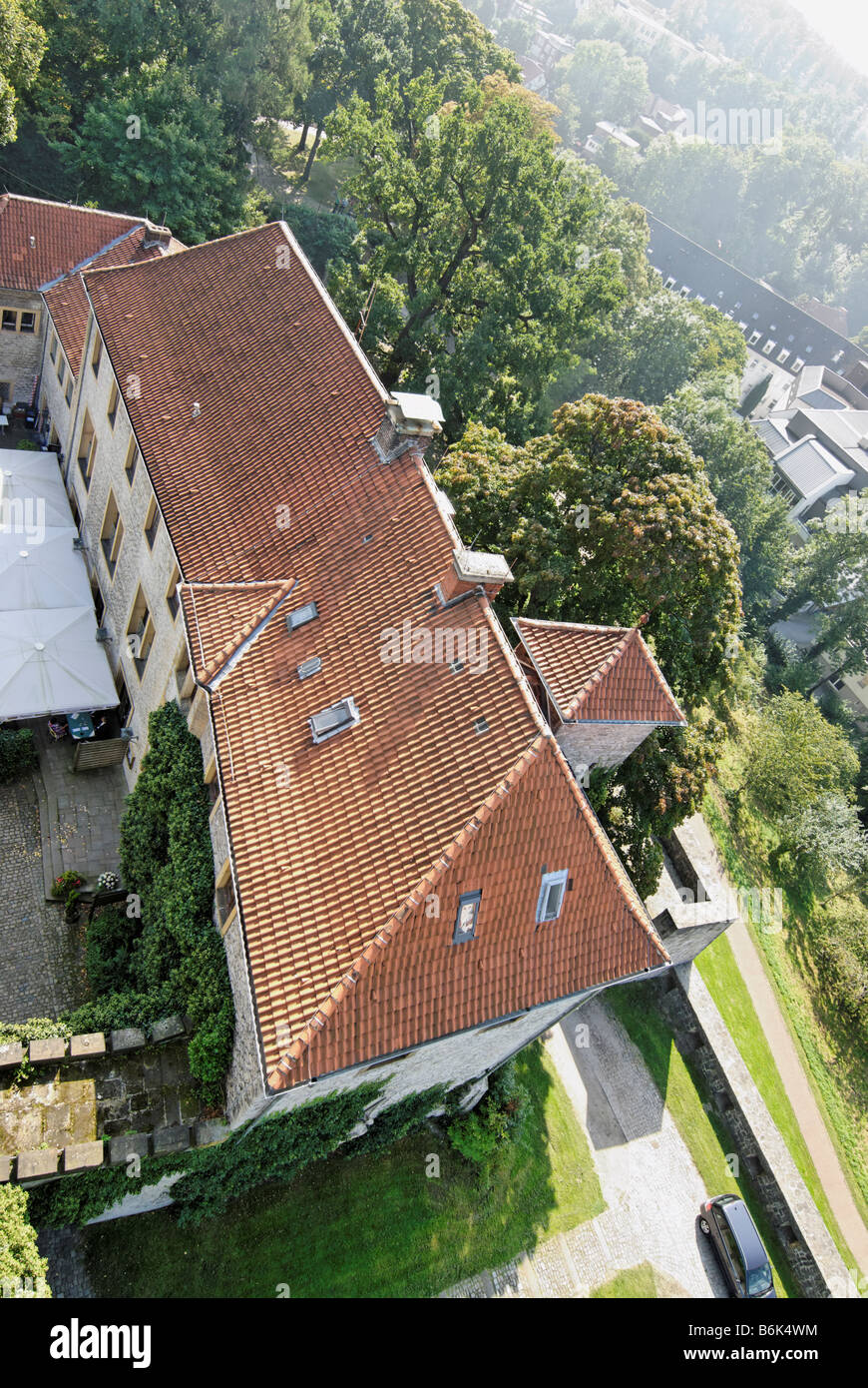 High view on the old building Bielefeld Germany Stock Photo