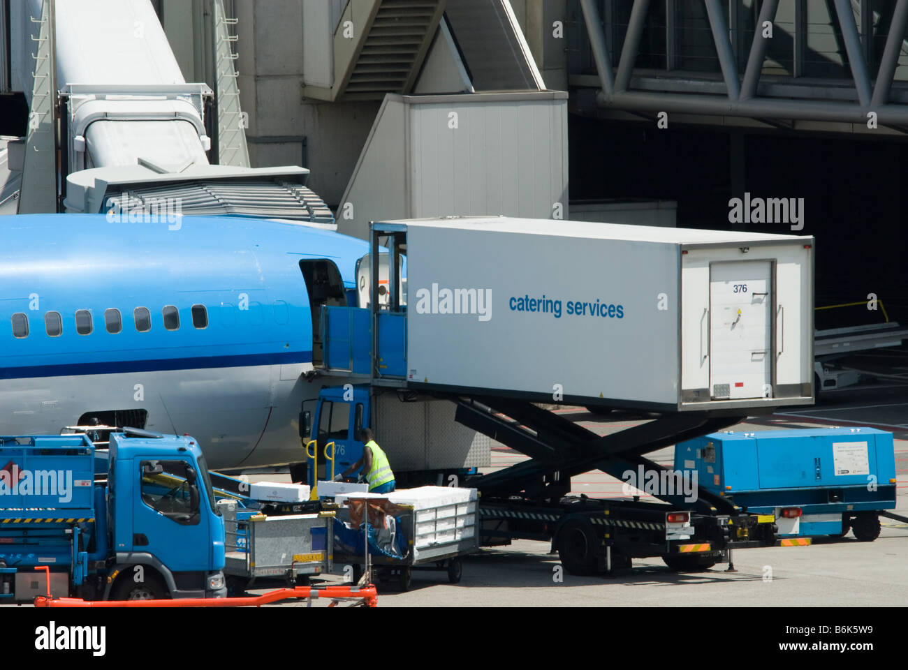 aircraft loading cargo on airport Stock Photo Alamy