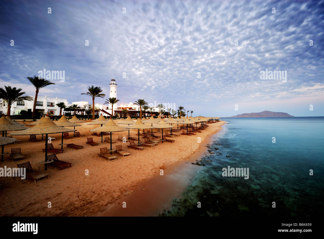 beautiful beach and ocean in sharm el sheikh egypt Stock Photo