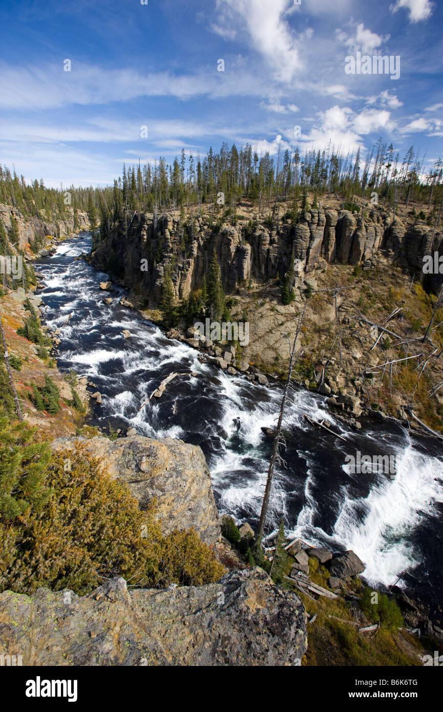 Rapids in the Lewis River, Yellowstone National Park, Wyoming, USA Stock Photo