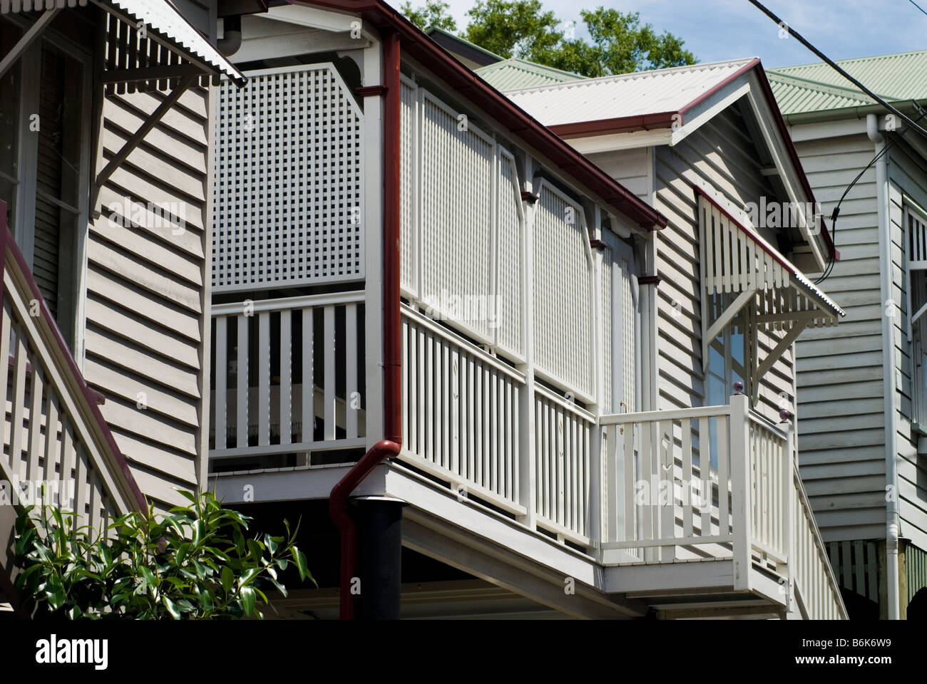 Queenslander houses in Spring Hill, Brisbane, Queensland, Australia