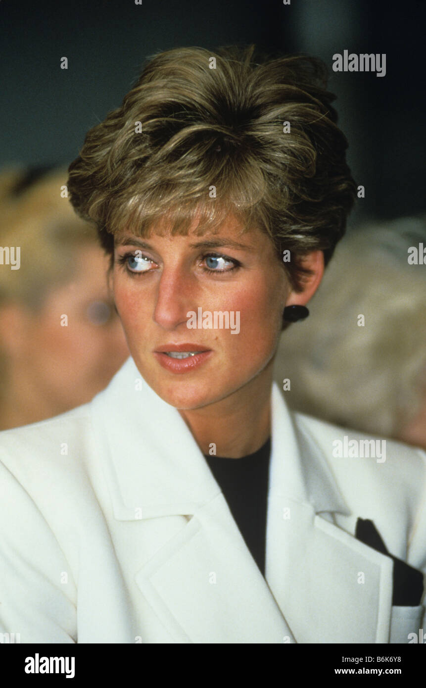 Princess Diana visit to Checkoslovakia Stock Photo