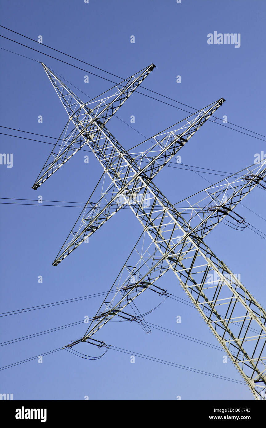 high voltage transmission pylon Stock Photo - Alamy