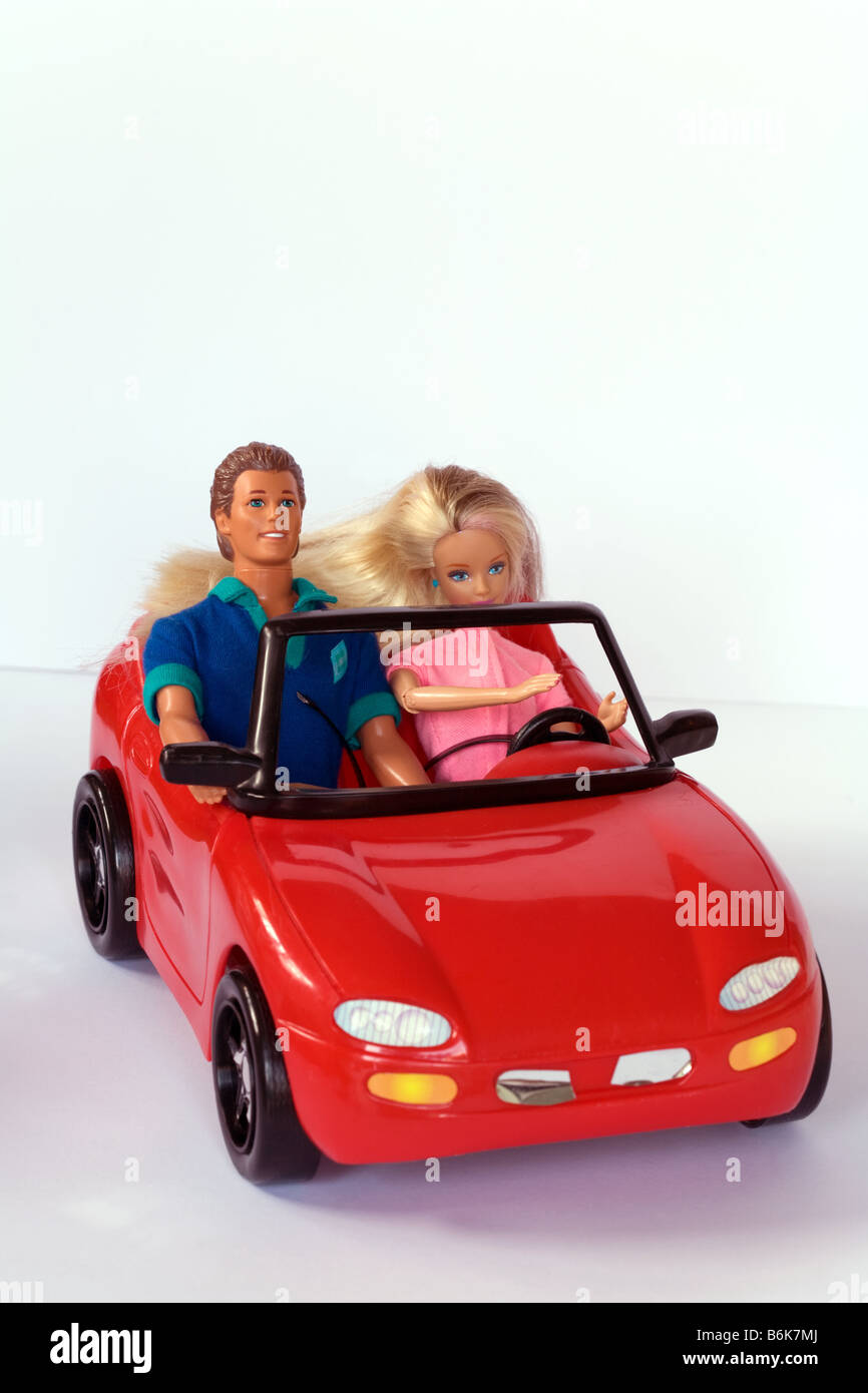barbie doll in car