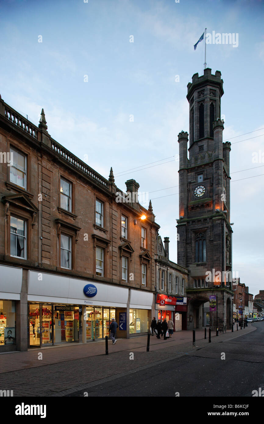 Ayr High Street Typical Buildings Town Center South Ayrshire Scotland 