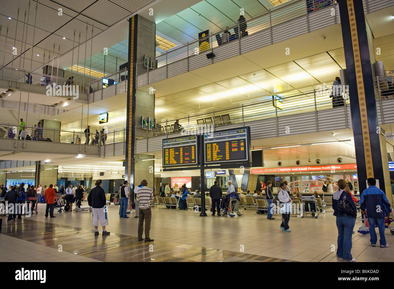 International Airport Jo-burg Johannesburg JNB south-Afrika south africa signboard desk sign board arrival departure board TERMI Stock Photo