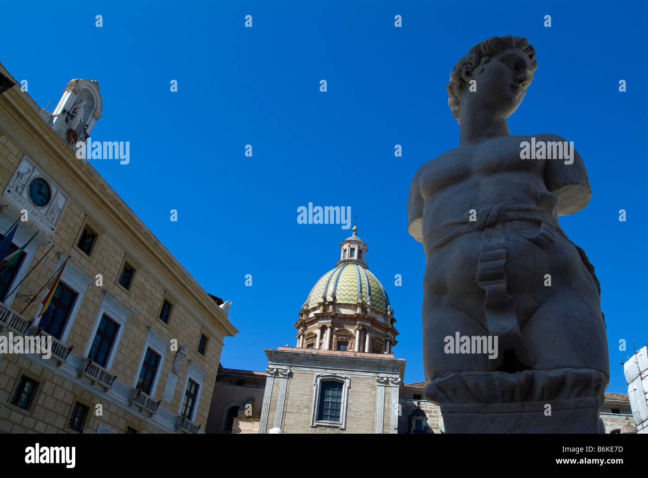 Palermo Town Hall, Piazza Pretoria, Sicily, Italy Stock Photo Alamy