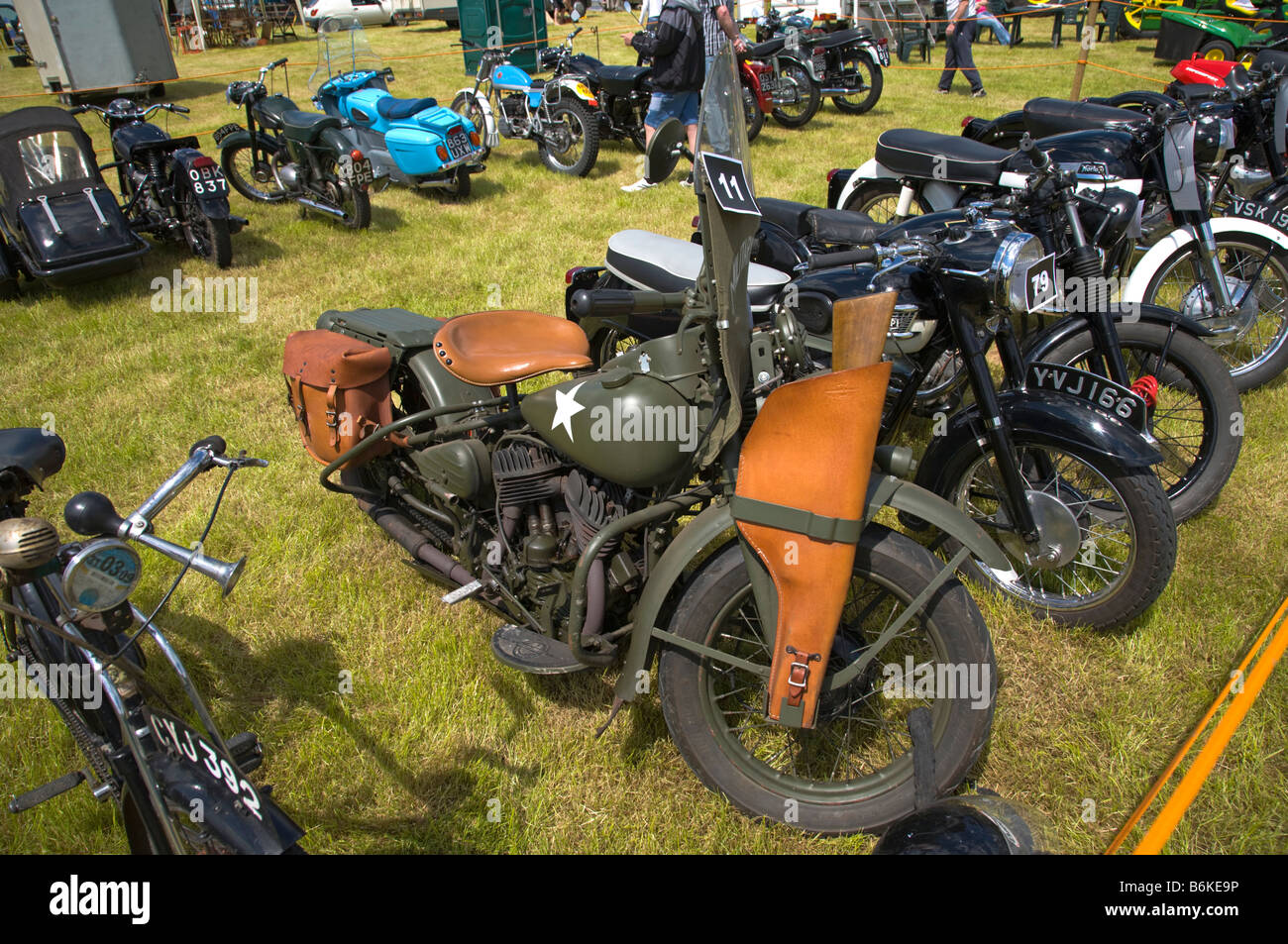 Wiltshire Steam vintage Rally England 2008 Motor Cycle bike Stock Photo