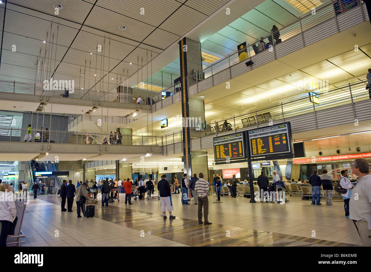 International Airport Jo-burg Johannesburg JNB south-Afrika south africa signboard desk sign board arrival departure board TERMI Stock Photo