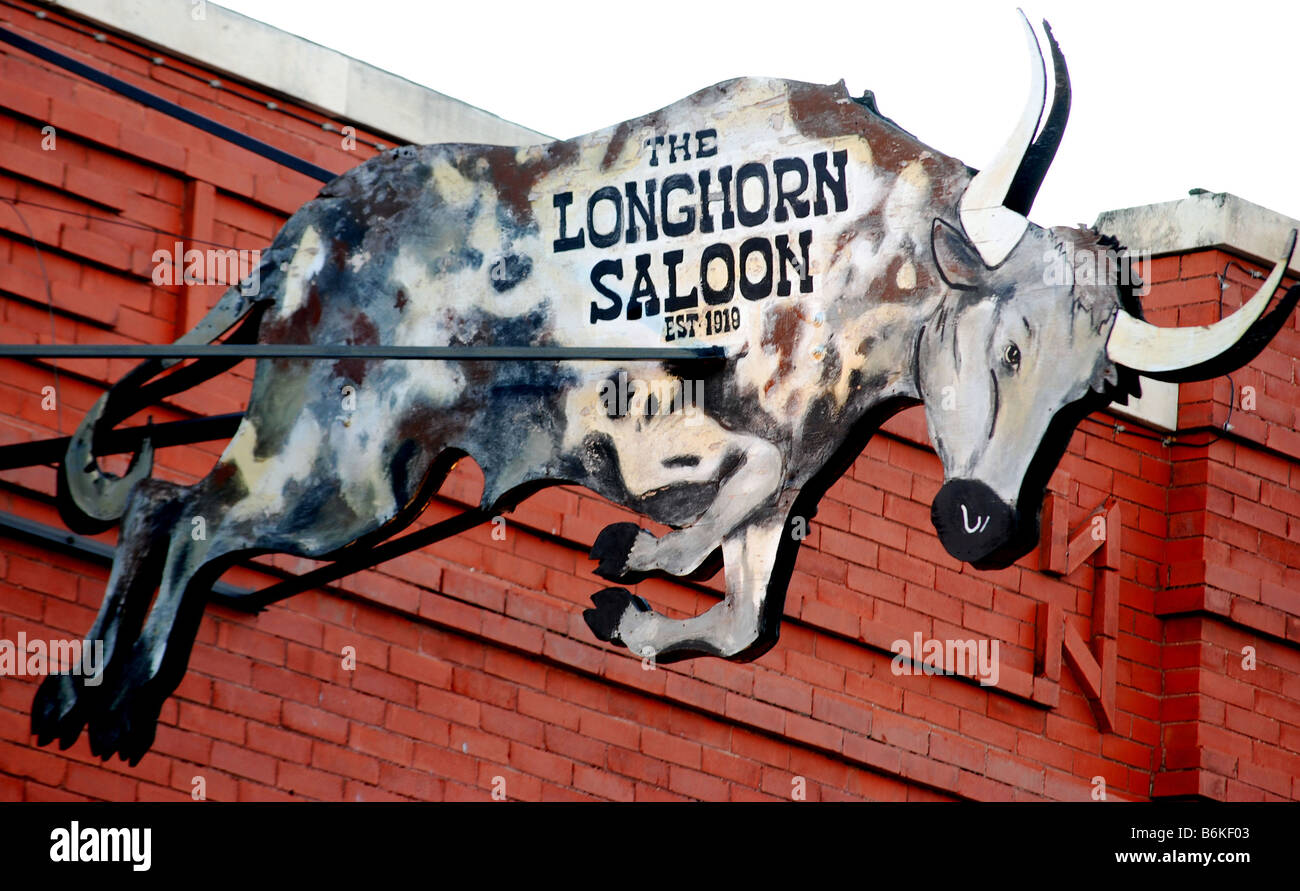 Longhorn Saloon in Fort Worth, Texas Stock Photo