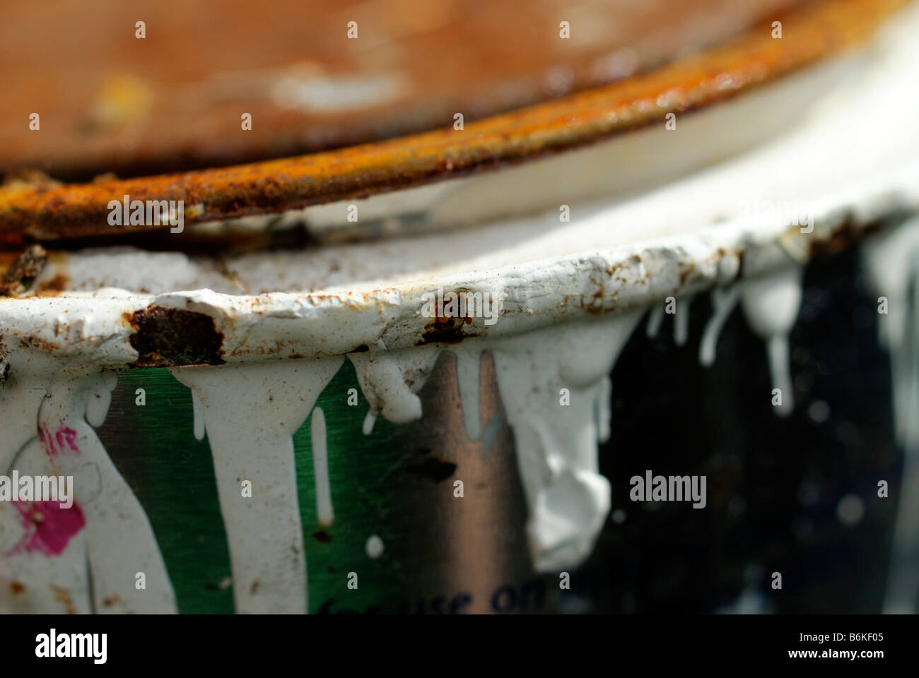 Old Paint Tin Stock Photo Alamy