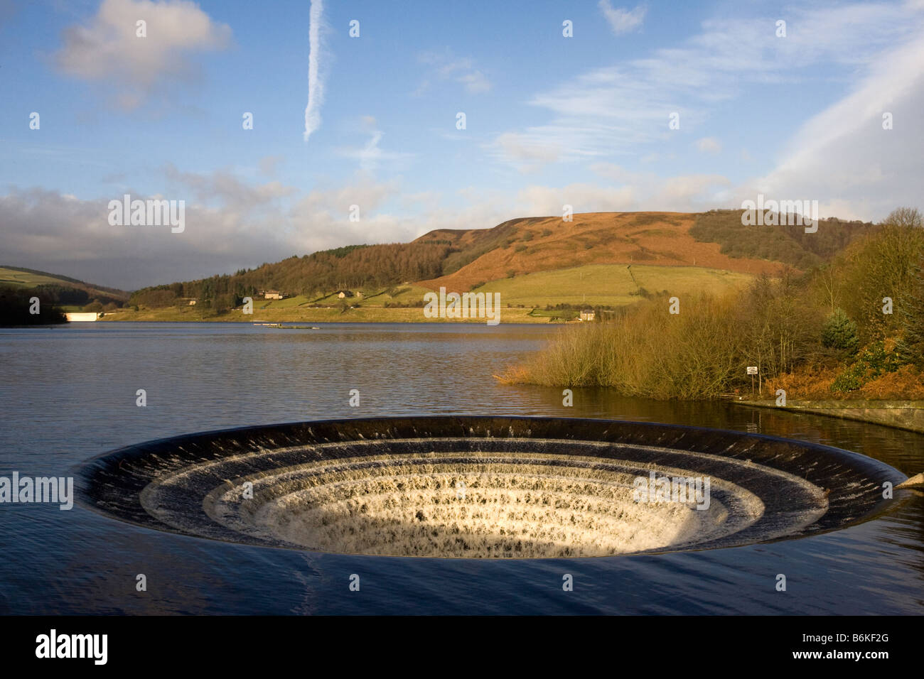 Lady Bower Reservoir, Derwent Valley in Derbyshire, England Stock Photo