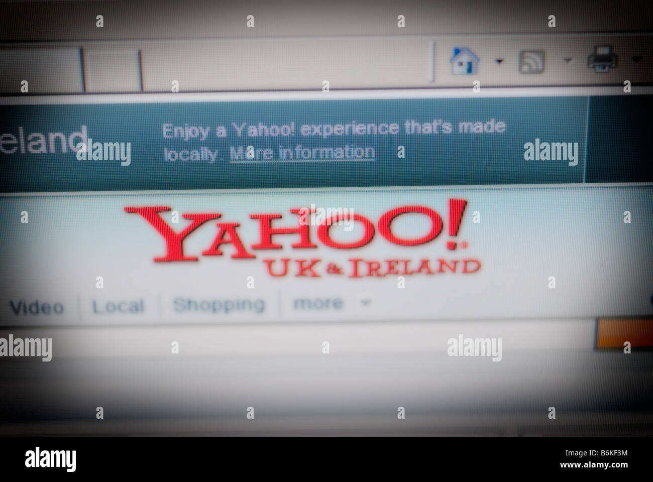 Yahoo Search Engine Website Stock Photo