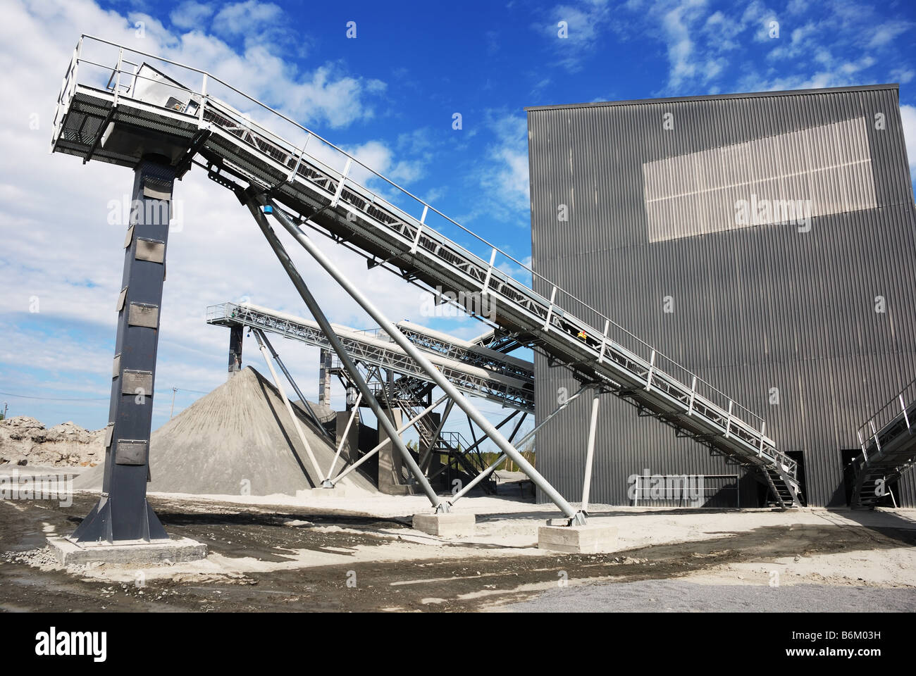 making of crushed stone at stone quarry Stock Photo Alamy