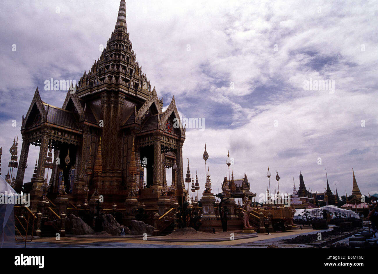 The Royal funeral pyre of Thai Princess Galyani Vadhana , Sanam Luang