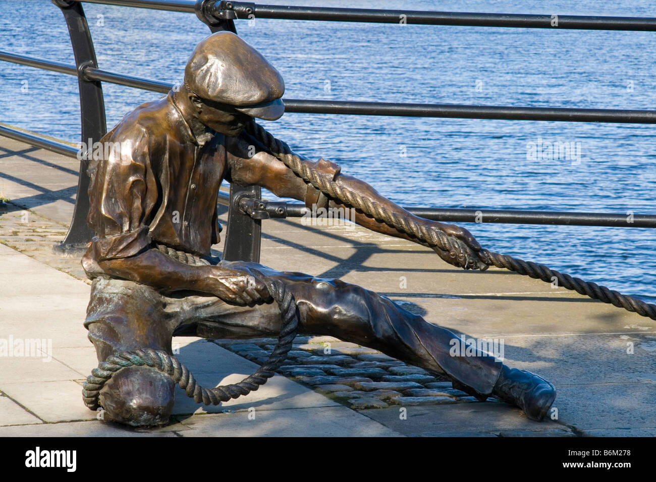 Dublin, Ireland beautiful bronze Statue entitled "The Linesman" on