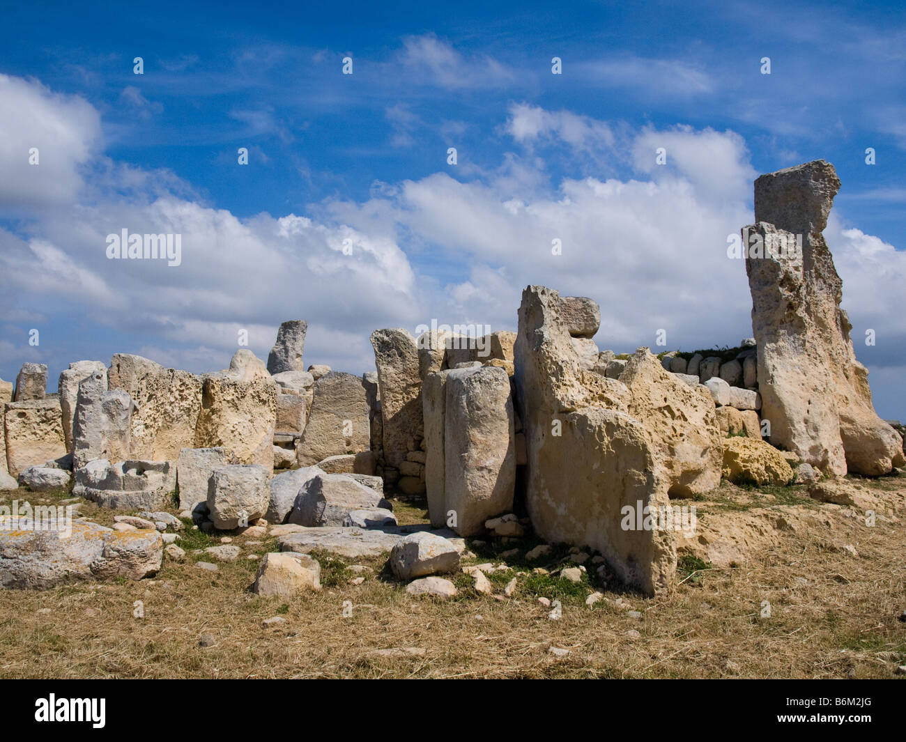 The ancient megalithic temple of Hagar Qim near Qrendi, Malta Stock Photo Alamy
