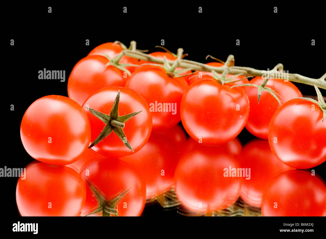 object on black food tomato macro Stock Photo