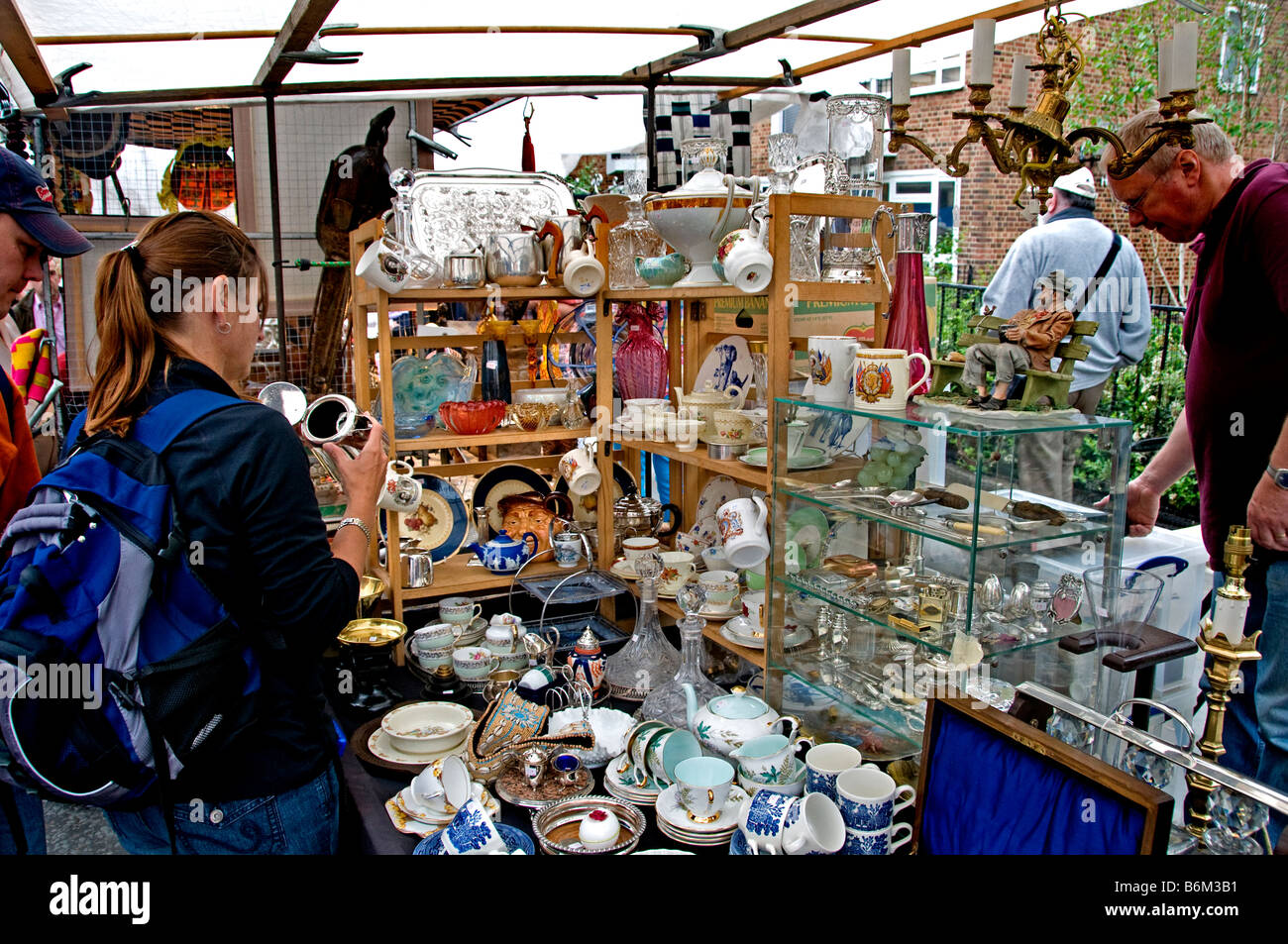 Portobello Road Market Notting Hill London antique Stock Photo Alamy