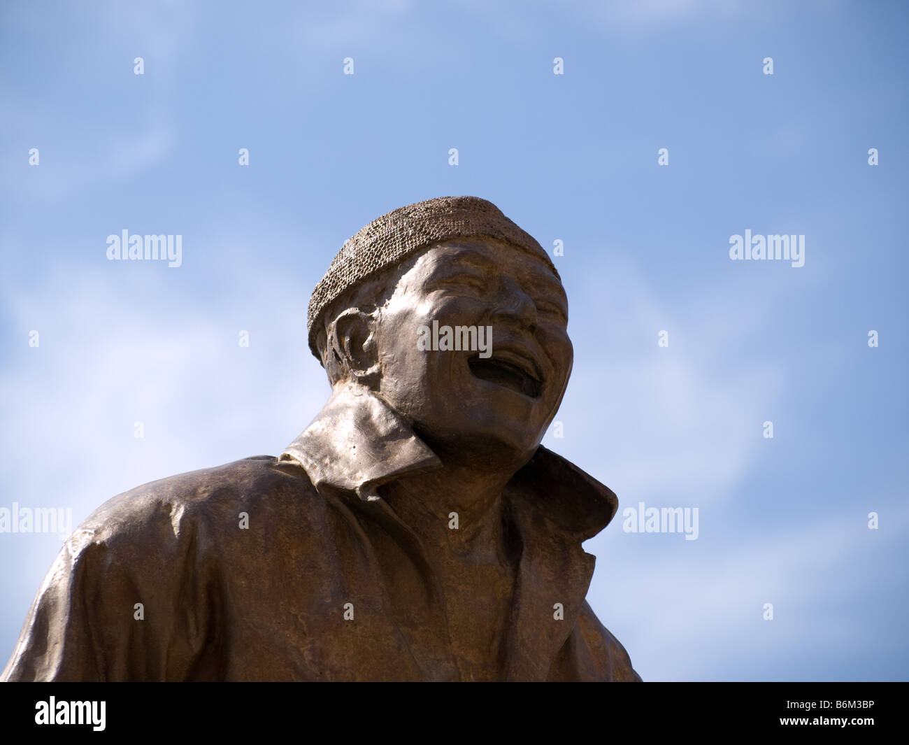A sculpture from Juan Muñoz's outstanding "Thirteen Laughing at Each Other (2001)". Stock Photo