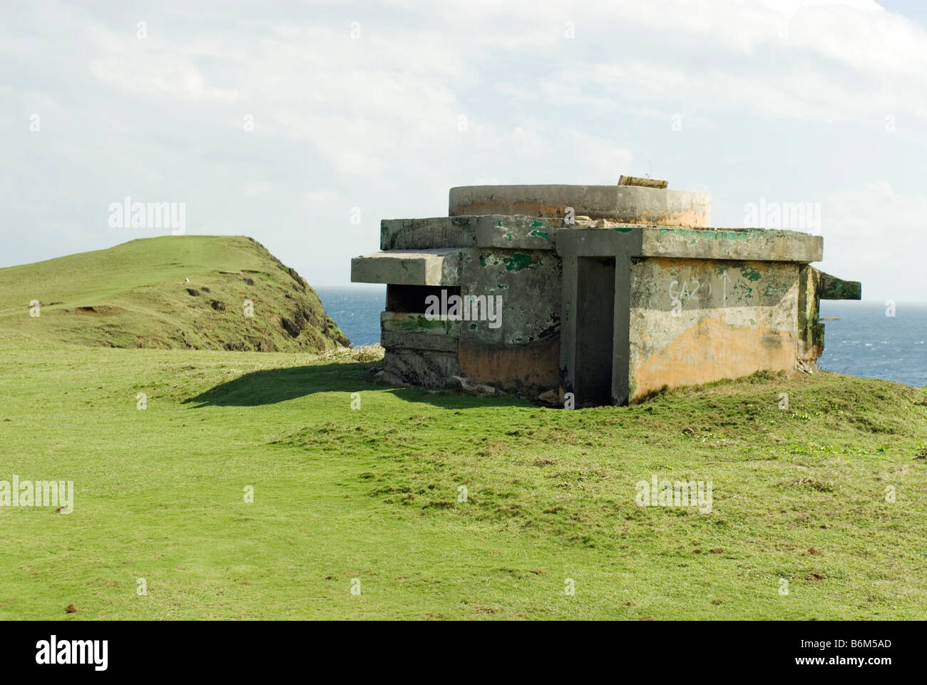 Taiwan, Abandoned Military Bunker On Green Island Stock Photo