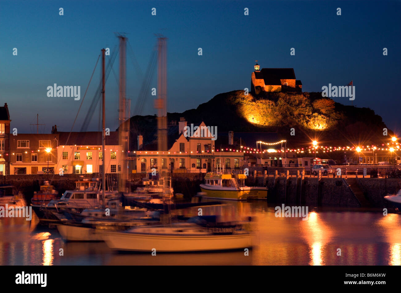 harbour at night Stock Photo Alamy