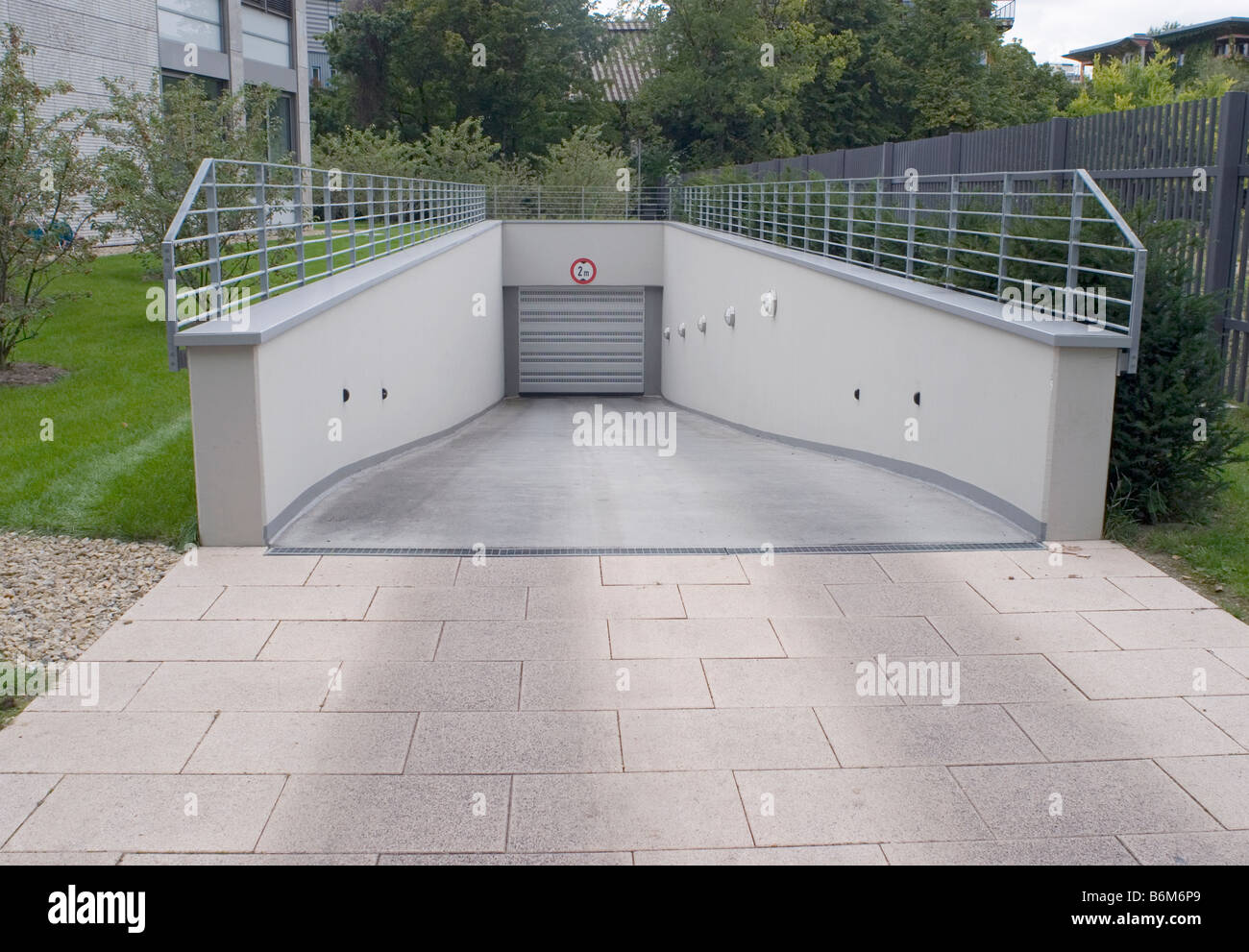 garage entrance Stock Photo