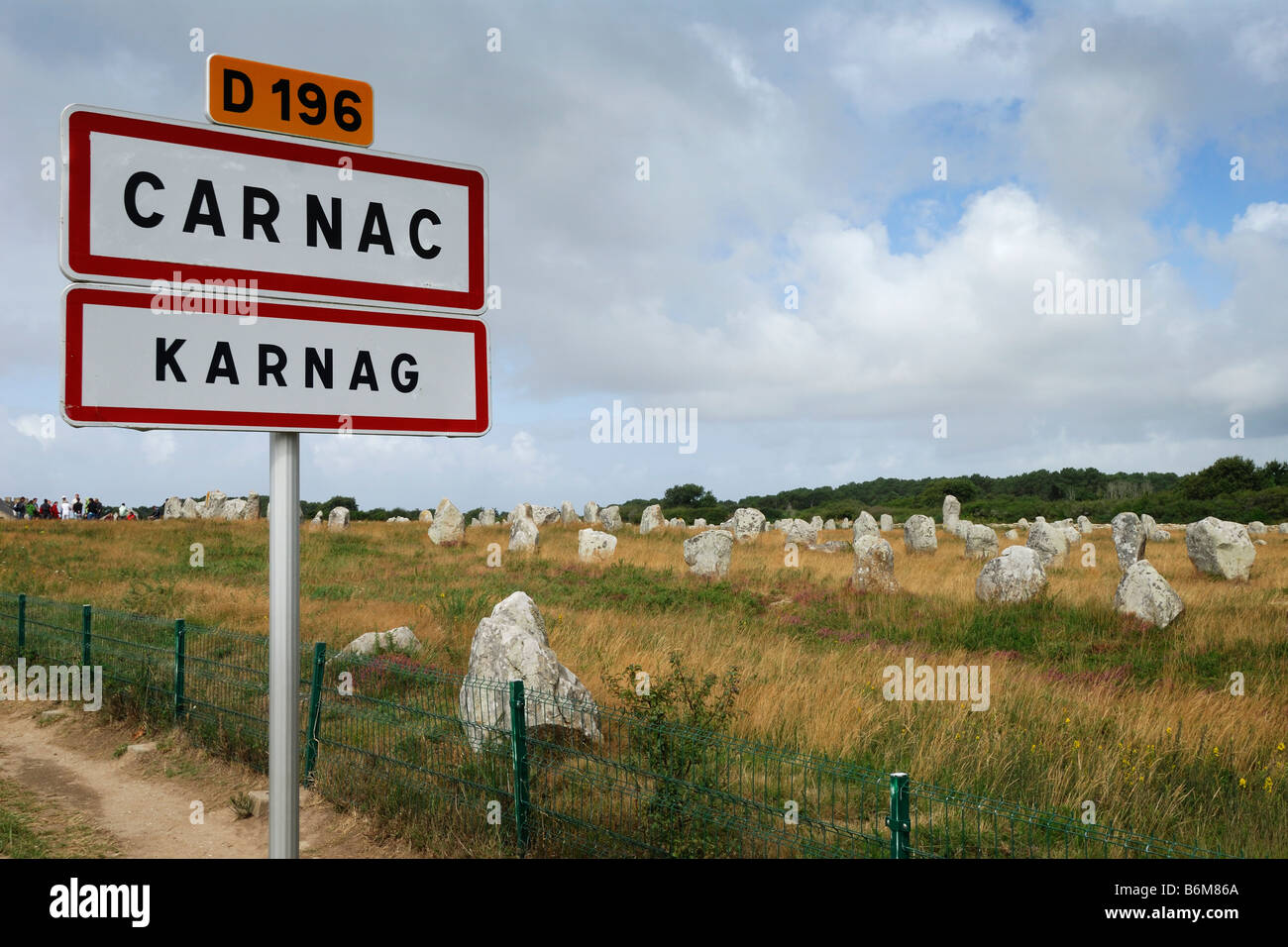 Carnac Brittany France Megalithic site of Menec Stock Photo