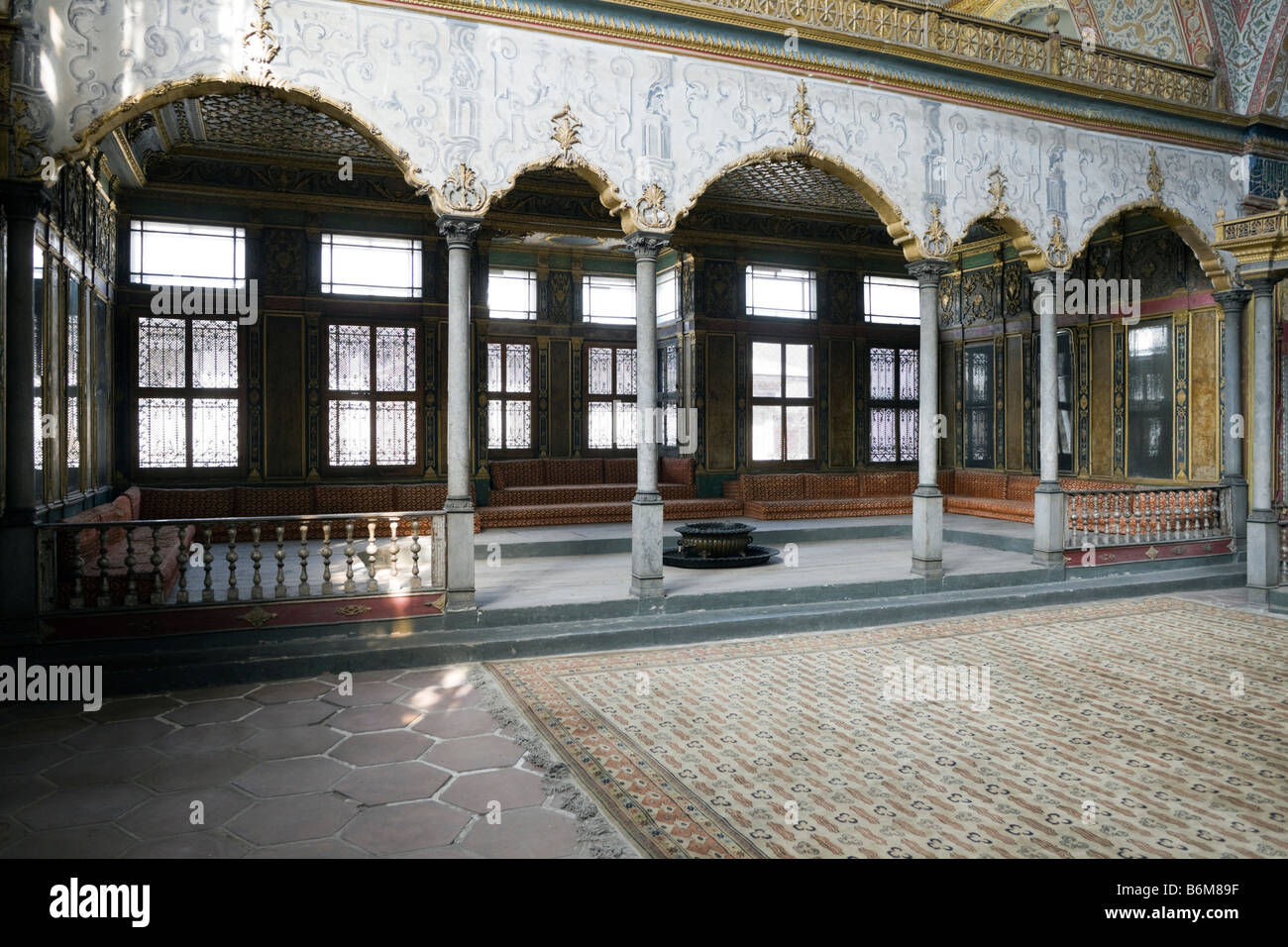 Imperial Hall, the harem, Topkapi Saray Palace, Istanbul, Turkey Stock Photo