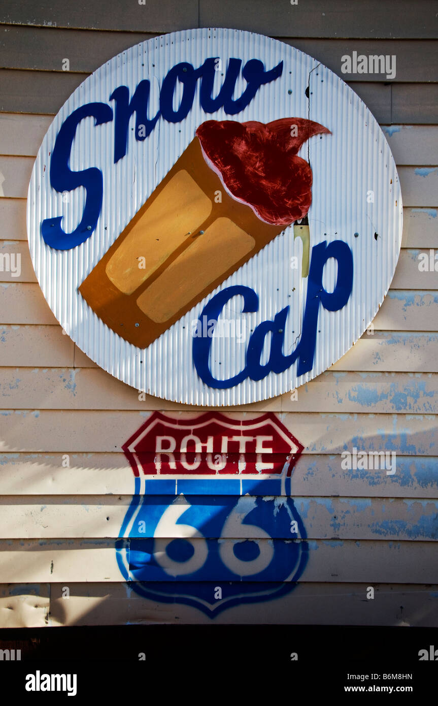 The Road and Route 66 Stock Photo