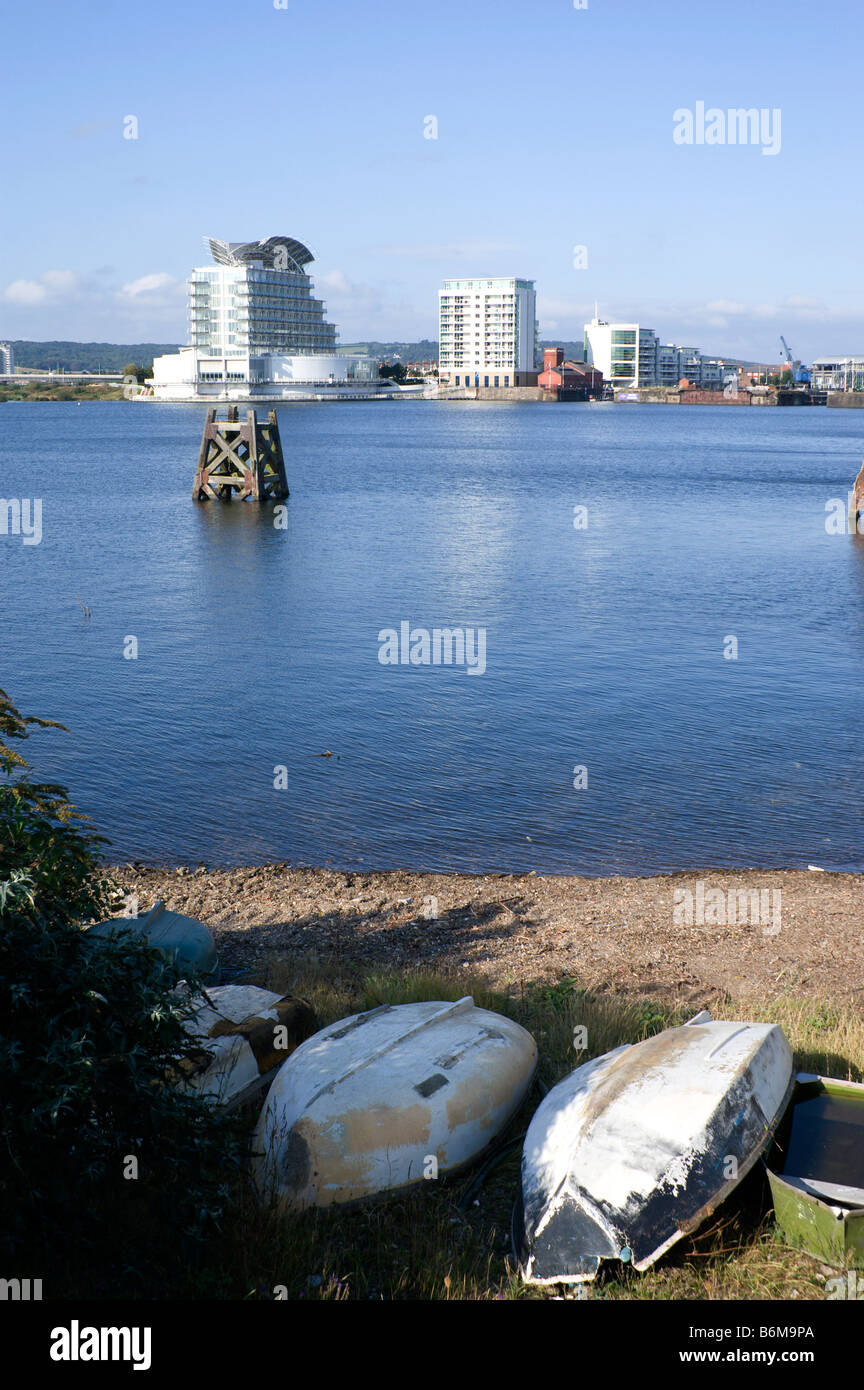 cardiff bay and st davids spa cardiff south wales Stock Photo