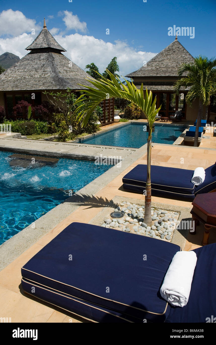 Hotel Taj Exotica Resort Spa in Flic en Flac MAURITIUS ISLAND Stock Photo