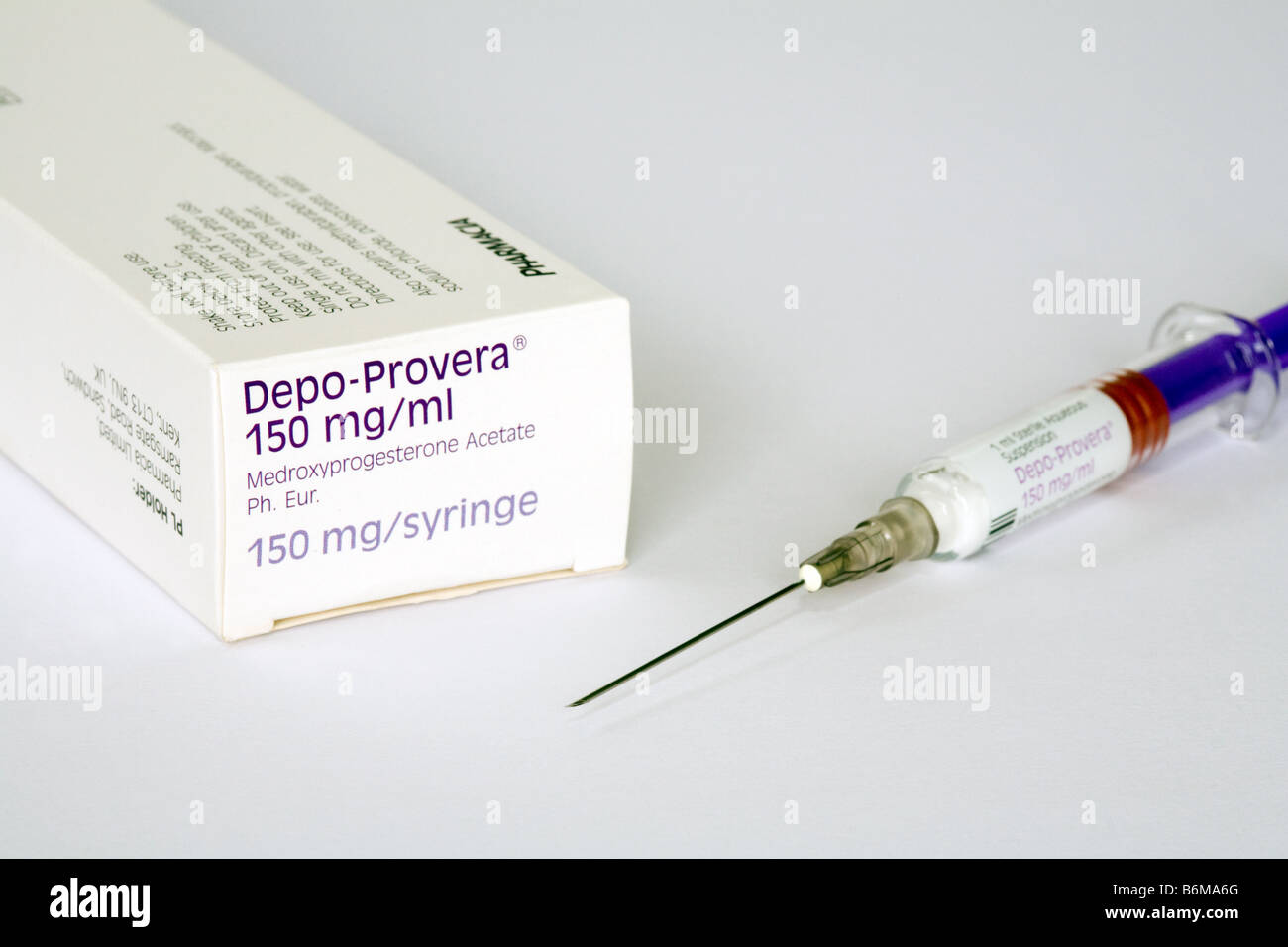 Depo-Provera injectable contraceptive Stock Photo