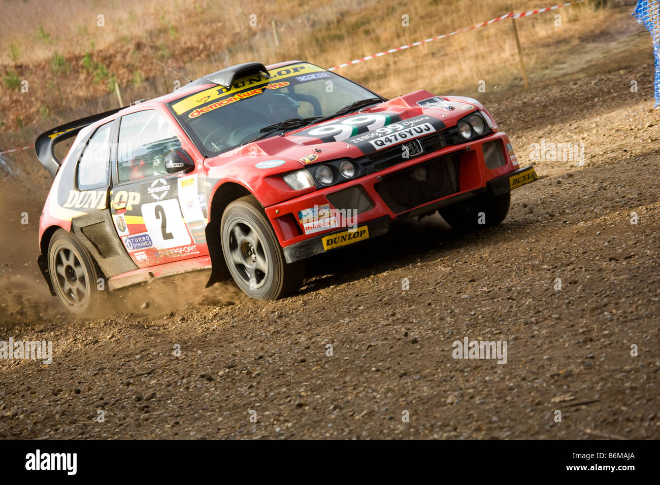 Andrew Burton, Shelley Rogerson, Peugeot Cosworth, 2008 Rallye Sunseeker Stock Photo